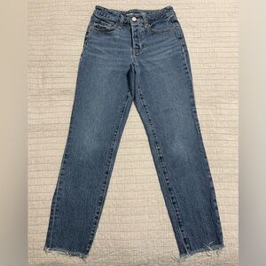 Old Navy High Rise O.G. Straight Blue Jeans Secret Smooth Pockets Size 0
